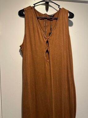 Jasmine Mineral Wash Jumpsuit - Brown